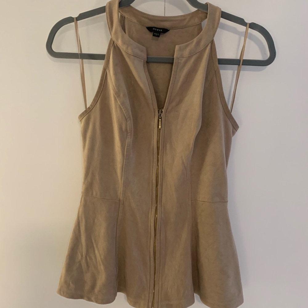 GUESS Zip Peplum Top 💥